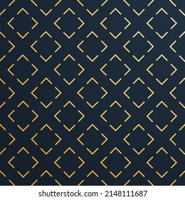 Golden Geometric Pattern On Dark Background