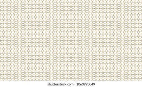 Golden geometric pattern, part 20. Seamless golden pattern with lines, rhombuses and circles on the white background. Can use for wrapping paper, textile and gift pack
