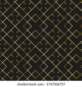 Golden geometric pattern, vector art