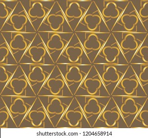 and golden  Abstract geometric pattern. . Vector illustration