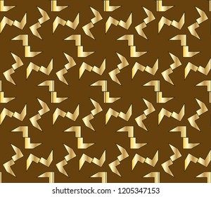 and golden  Abstract geometric pattern. . Vector illustration