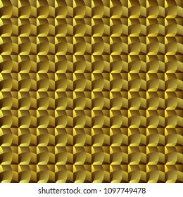 Golden geometric seamless mosaic pattern. Gold wave graphics background. Abstract modern stylish texture. Vector illustration for prints, textiles, wrapping, wallpaper
