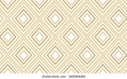 golden geometric seamless pattern background with squares. Vector illustration