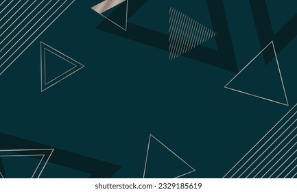 Fondo de triángulos geométricos dorados. Ilustración vectorial.