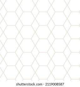 Golden geometric vector seamless patterns on a white background. Modern illustrations for wallpapers, flyers, covers, banners, minimalistic ornaments, backgrounds. 