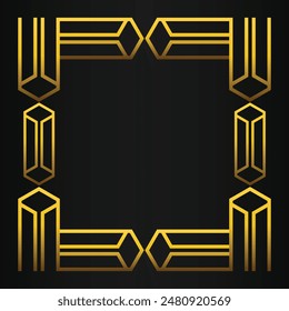 Goldene Geometrie Design auf schwarzem Hintergrund