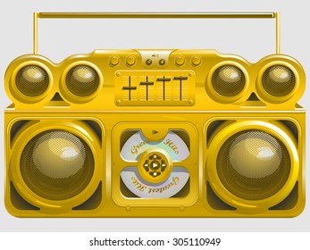 Golden ghetto blaster