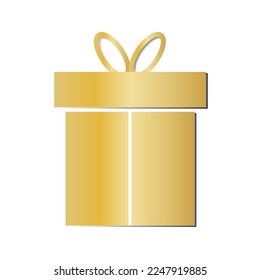 golden gift boxes with white background. vector illustration