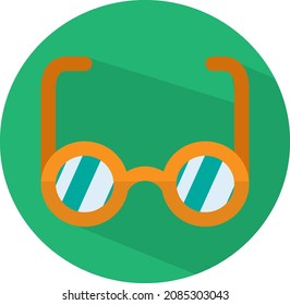 Golden glasses, illustration, vector, on a white background.