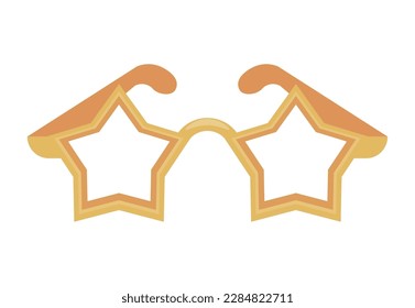 golden glasses with stars icon