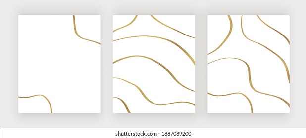 Golden glitter abstract lines design