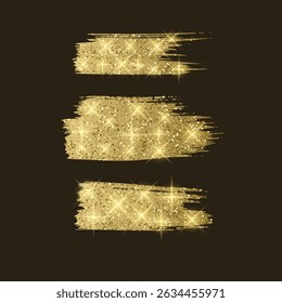 Golden Glitter Brushstrokes for Celebratory Designs