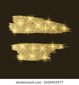 Golden Glitter Brushstrokes for Celebratory Designs