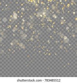 Golden glitter Christmas abstract effect for luxury greeting rich card. Glowing golden shimmer texture for new year, Christmas design. And also includes EPS 10 vector