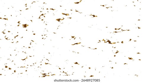 Goldenes Glitzer-Konfetti, das auf transparentem Hintergrund herunterfällt. Vektorgrafik.