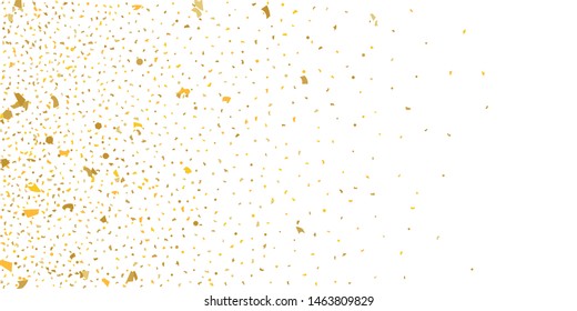 Confeti dorado. Fondo claro.Textura abstracta blanca. Diseño gráfico abstracto vectorial. Navidad de Año Nuevo. Fondo de brillo dorado. Plantilla de invitación elegante vectorial. Celebra los antecedentes.
