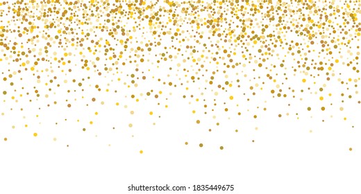 Golden Glitter Confetti On White Background Stock Vector (Royalty Free ...