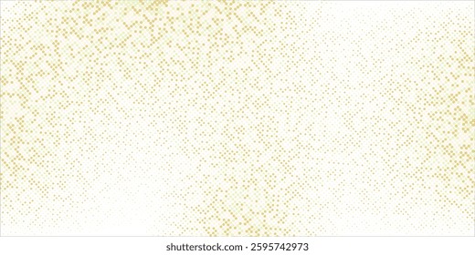 Golden glitter confetti on a white background. Illustration of a drop of shiny particles art. Decorative element