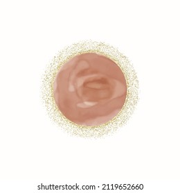 Golden Glitter Konfetti runden Rahmen mit Aquarellprägung