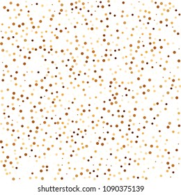 Golden glitter confetti vector. Fallen glitter vector background. Golden bright explosion for invitation card. New year, christmas, wedding, anniversary celebration template. Elegant luxury design.