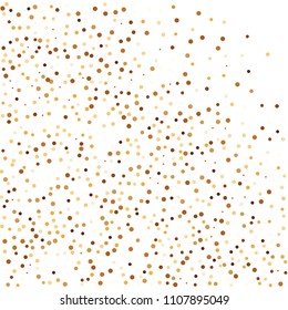 Golden glitter confetti vector. Fallen glitter vector background. Golden bright explosion for invitation card. New year, christmas, wedding, anniversary celebration template. Elegant luxury design.