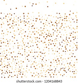 Golden glitter confetti vector. Fallen glitter vector background. Golden bright explosion for invitation card. New year, christmas, wedding, anniversary celebration template. Elegant luxury design.