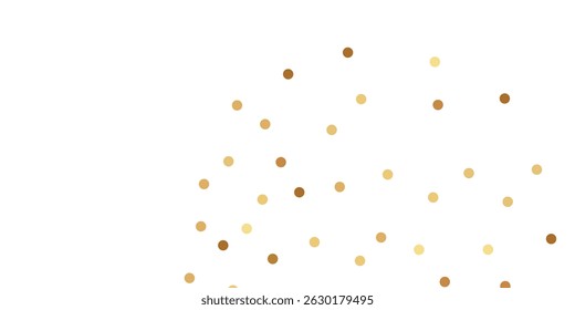 Golden Glitter Dot and Floating Confetti on a Transparent Layer for Premium Visual Atmosphere. Abstract Golden Dotted Glitter Background with Transparent Layer for Elegant Design Projects