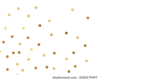 Golden Glitter Dot and Floating Confetti on a Transparent Layer for Premium Visual Atmosphere. Abstract Golden Dotted Glitter Background with Transparent Layer for Elegant Design Projects