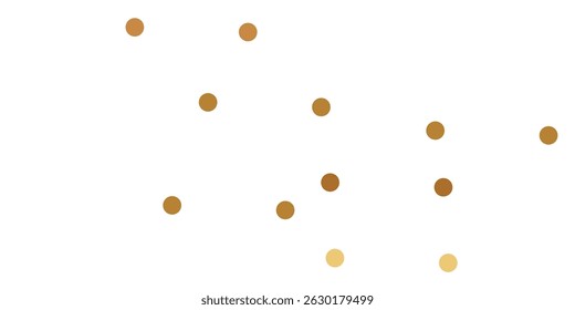 Golden Glitter Dot and Floating Confetti on a Transparent Layer for Premium Visual Atmosphere. Abstract Golden Dotted Glitter Background with Transparent Layer for Elegant Design Projects