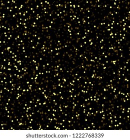 Golden glitter dots. Abstract vector dotted background
