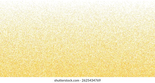 Golden Glitter Dust Background with Sparkling Shiny Particles, Luxury Bright Celebration Concept for Wedding, Party, New Year, and Festive Design Projects. Vector Illustration.