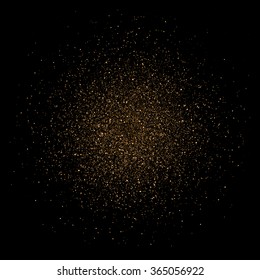 Golden glitter explosion. Vector eps10.
