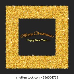 Golden glitter frame 