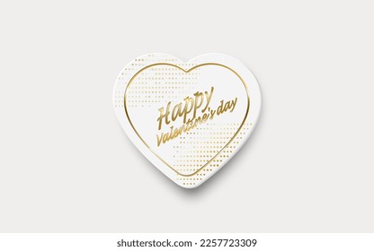 Golden glitter heart frame with space for text. Vector golden dust isolated on white. Great for valentine and mother's day cards, wedding invitations, party posters and flyers.