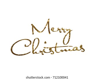 The Golden glitter isolated hand writing word Congrats