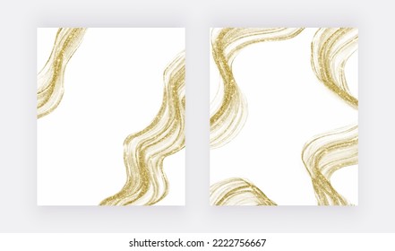 Golden glitter lines wall art prints