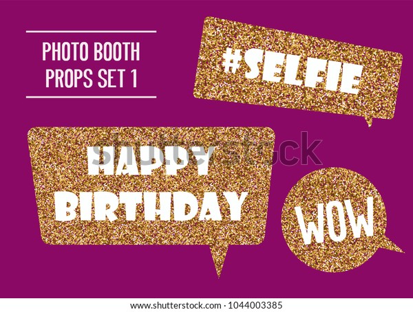 glitter photo booth props