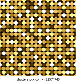 Golden glitter seamless texture background. Vector illustration