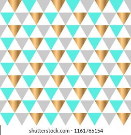 Golden glitter sigzag seamless pattern. Fashion geometric lines background.
