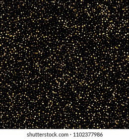 Golden glitter sparkle bubbles champagne particles stars on black background,happy new year holiday concept