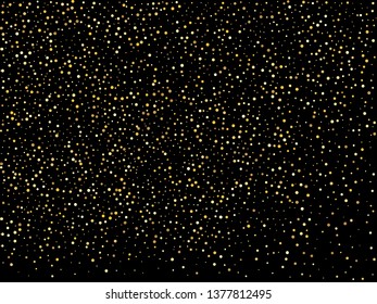 Golden glitter sparkle bubbles champagne particles stars on black background,happy new year holiday concept