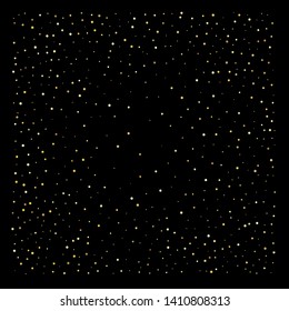 Golden glitter sparkle bubbles champagne particles. Abstract stars on black background,happy new year holiday concept