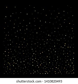 Golden glitter sparkle bubbles champagne particles. Abstract stars on black background,happy new year holiday concept