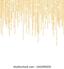 Golden glitter sparkle on a transparent background. Gold Vibrant background with twinkle lights. Vector illustration.