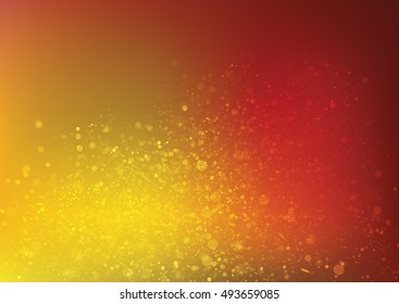 Golden glitter sparkles rays lights bokeh Festive Elegant Christmas abstract background. Vector background. 