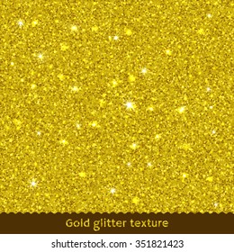 Golden glitter texture or background