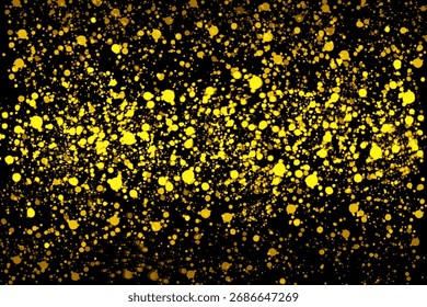 Golden glitter texture background with shimmering particles. Luxury sparkle dust backdrop for celebration and premium design.