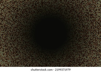 Textura de brillo dorado aislada en el fondo negro. Partículas de color dorado. Fondo festivo. Explosión dorada de confeti.