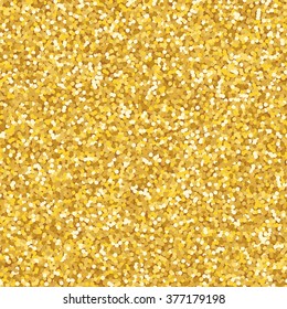 Golden glitter texture seamless pattern, sparkle vector background