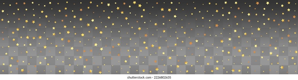 Golden Glitter Vector Transparent Panoramic Background. Bright Serpentine Anniversary Postcard. Paint Shiny Card. Swirl Paper Banner.